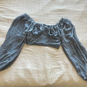 Long sleeve cropped blouse